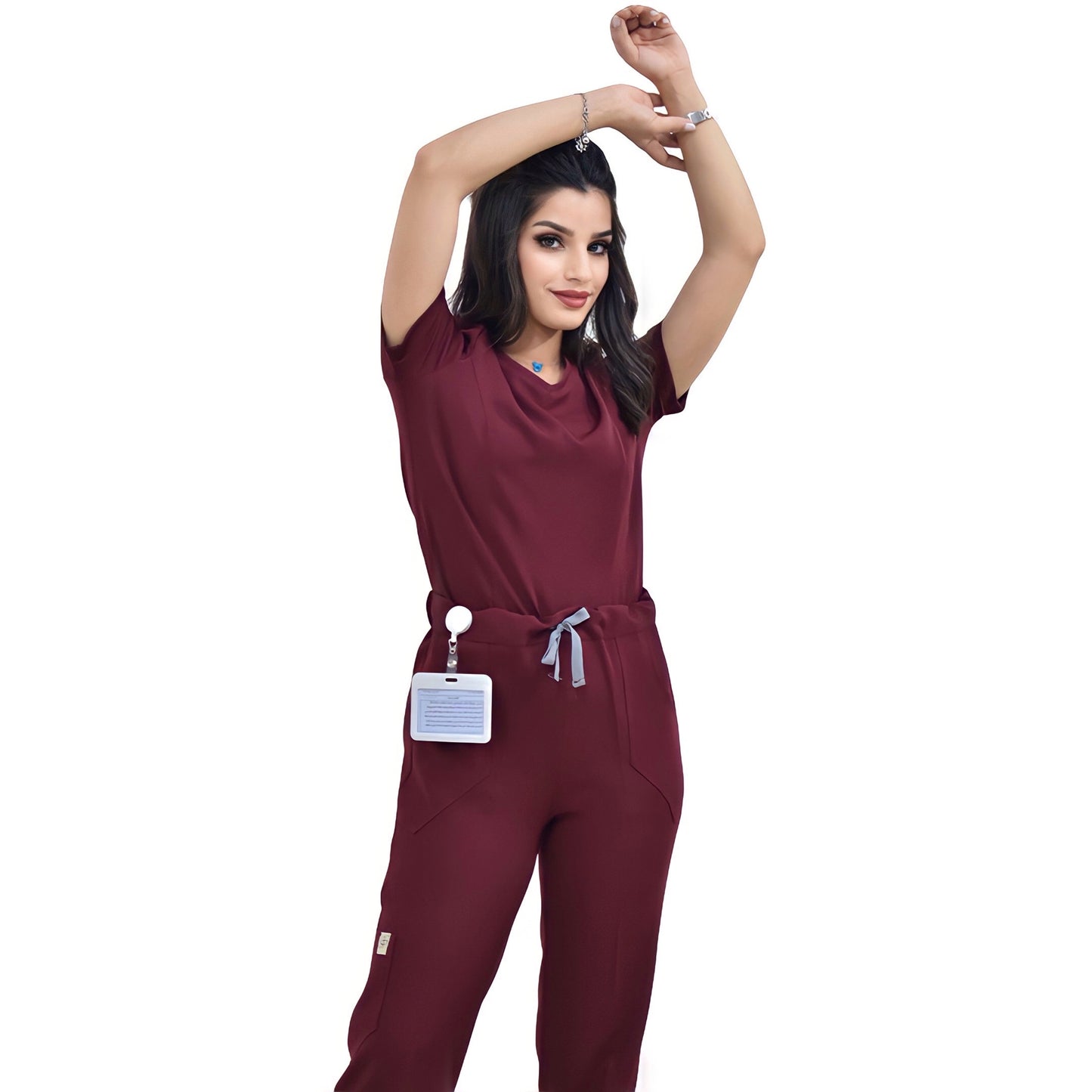 سكراب خمري بأكمام قصيرة