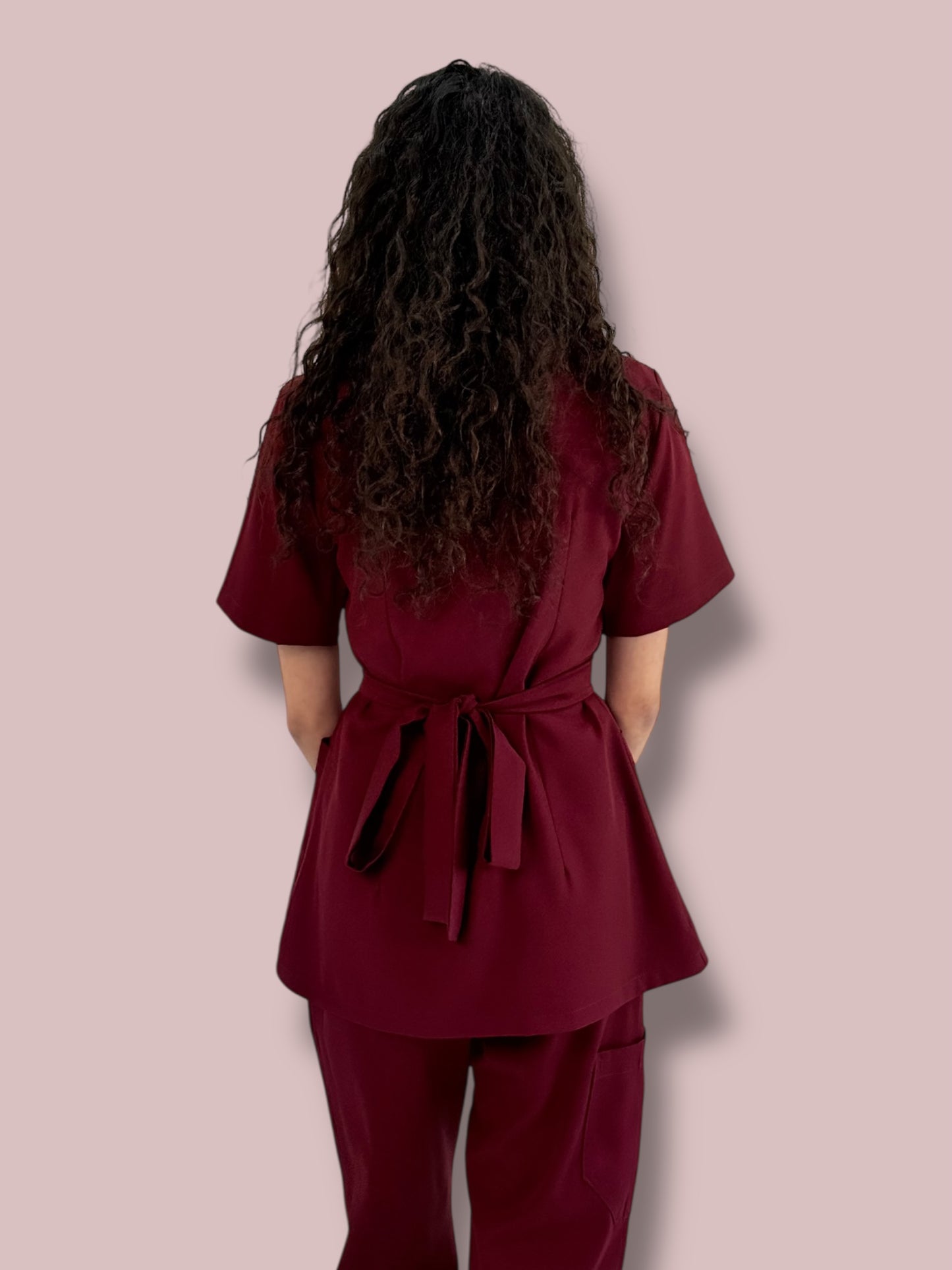 Burgundy Wrap Scrubs