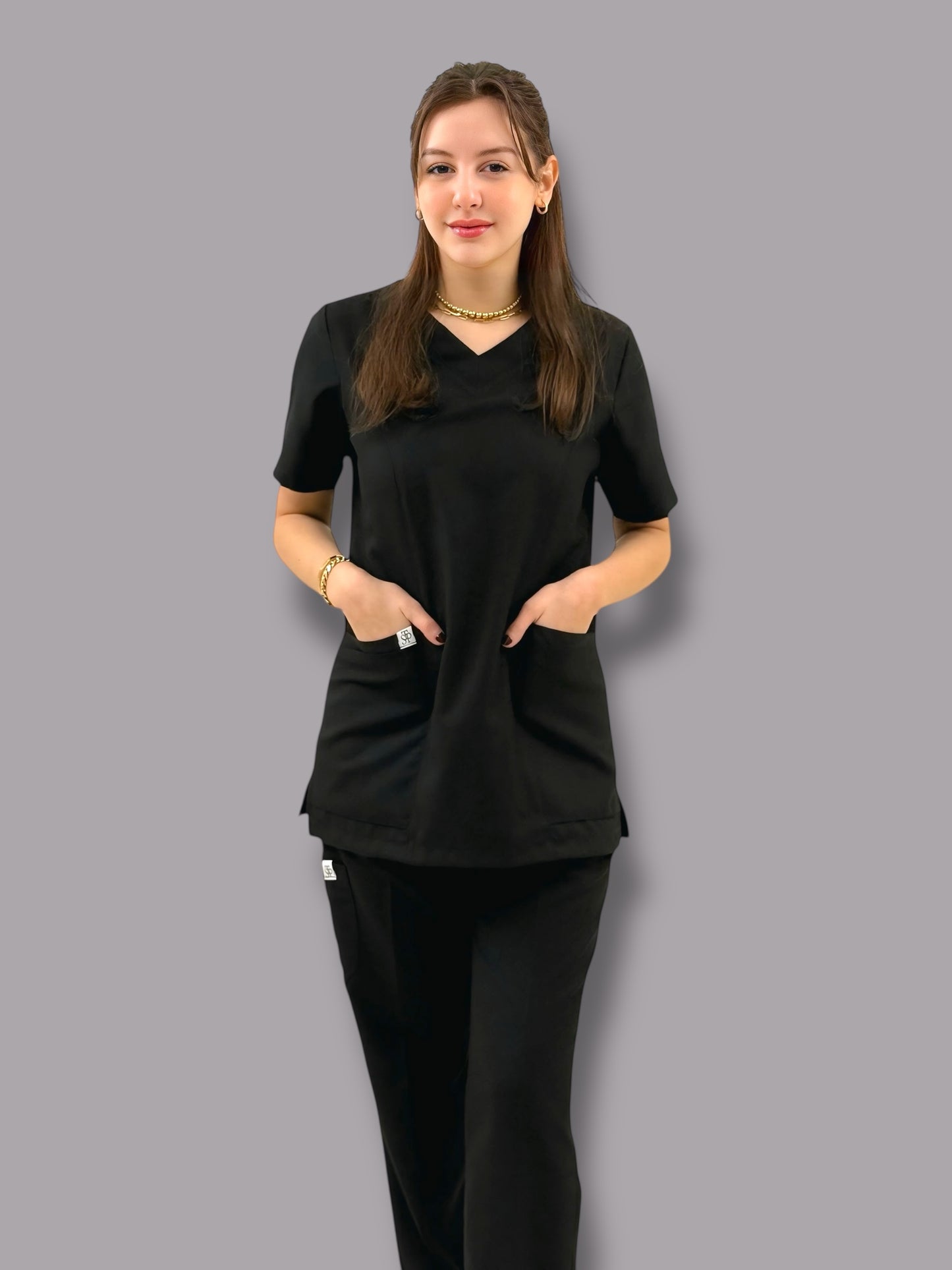 Black Classical+ scrubs