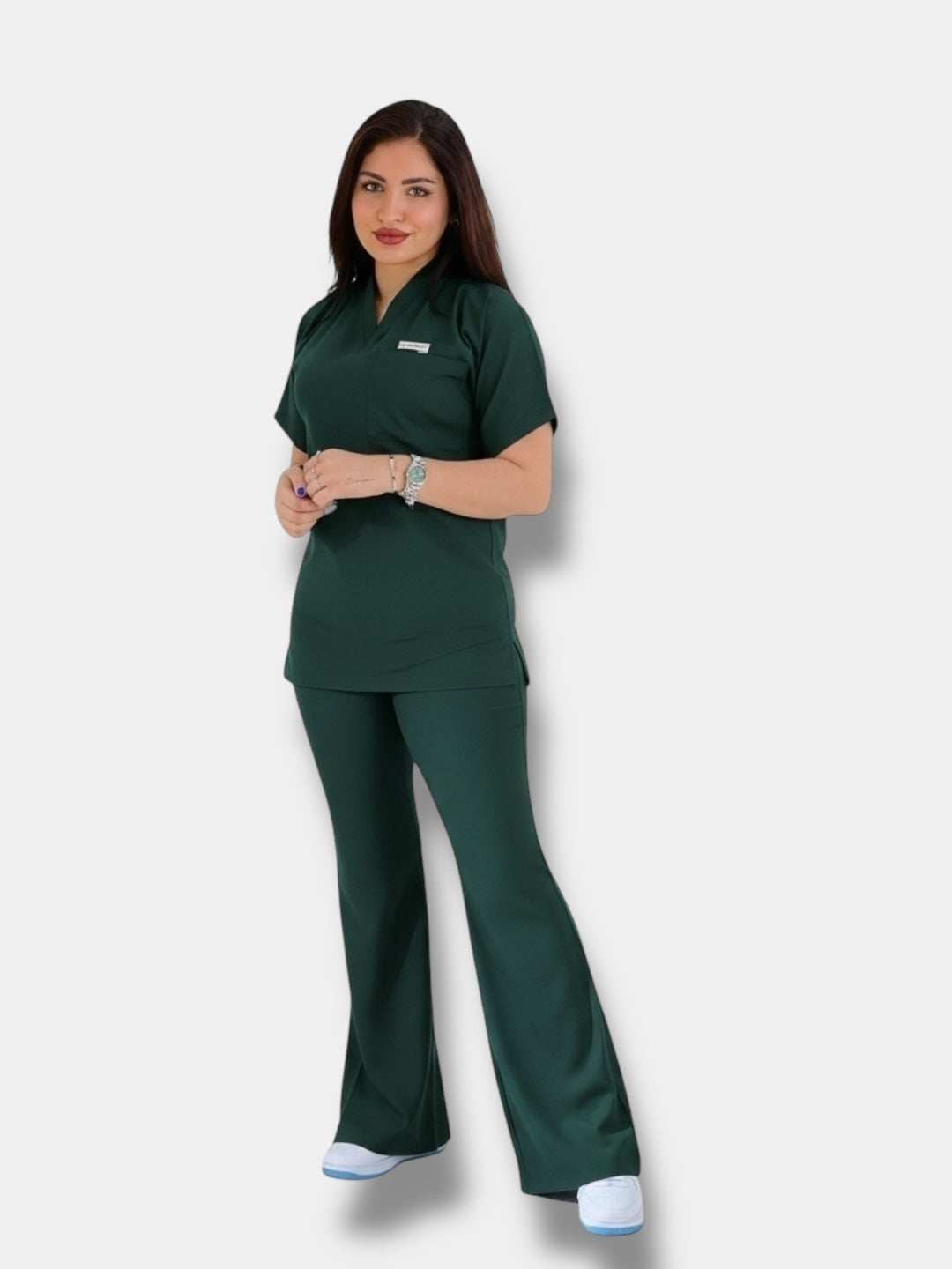 Dark Green effortless elegance line scrubs
