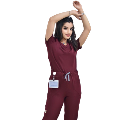 سكراب خمري بأكمام قصيرة