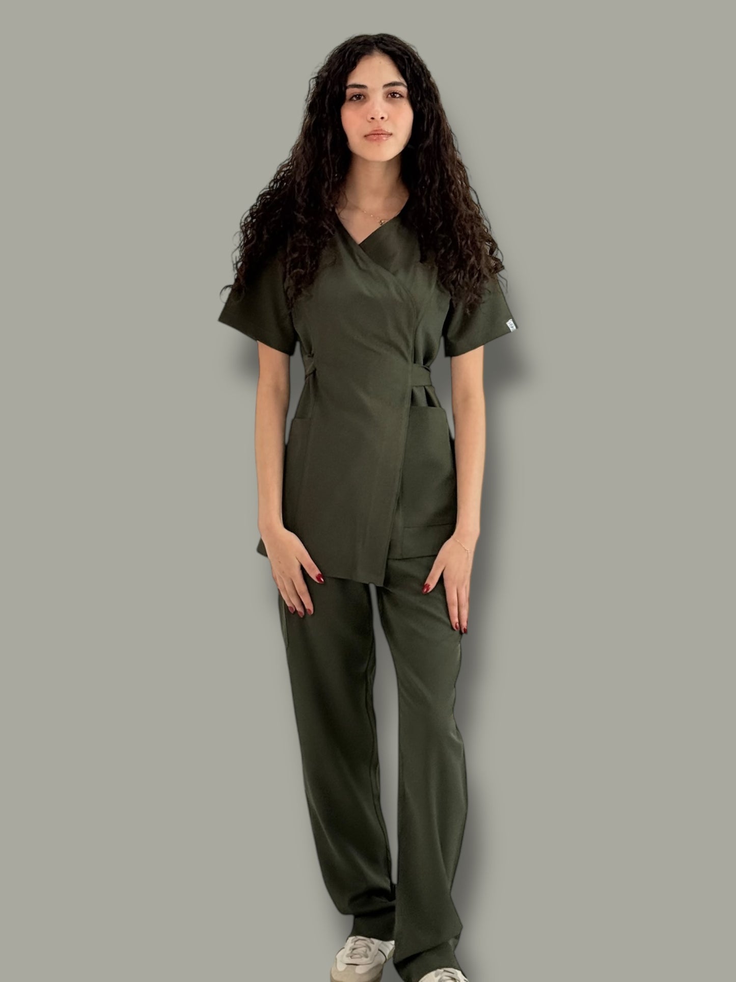 Terra Green Wrap Scrubs