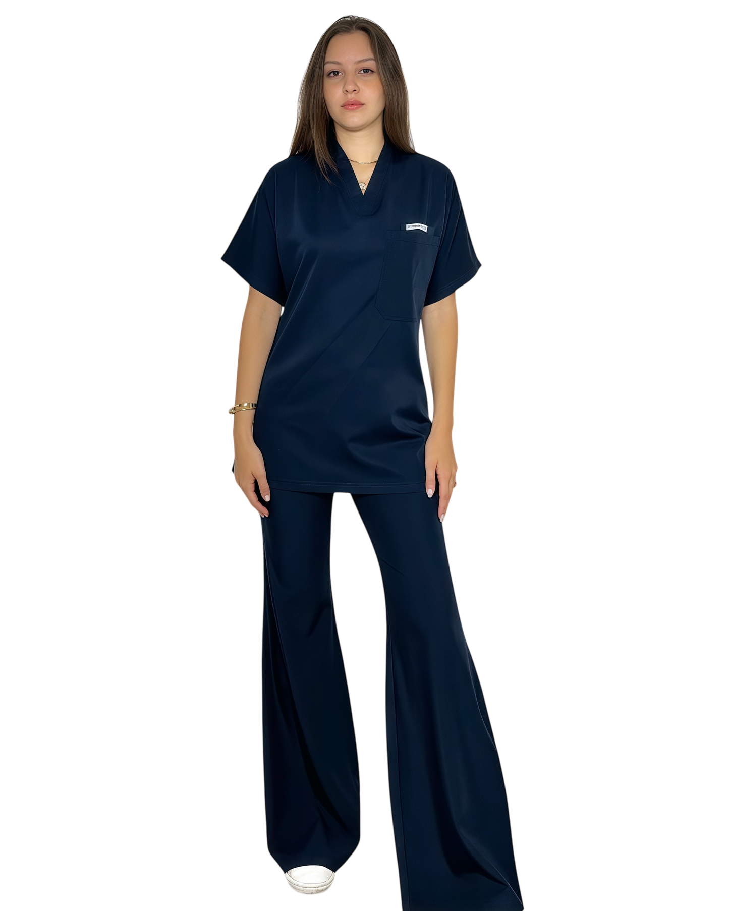 سكراب كحلي بأكمام قصيرة من مجموعة
Effortless Elegance Line