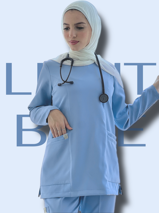 Baby blue long sleeves scrubs