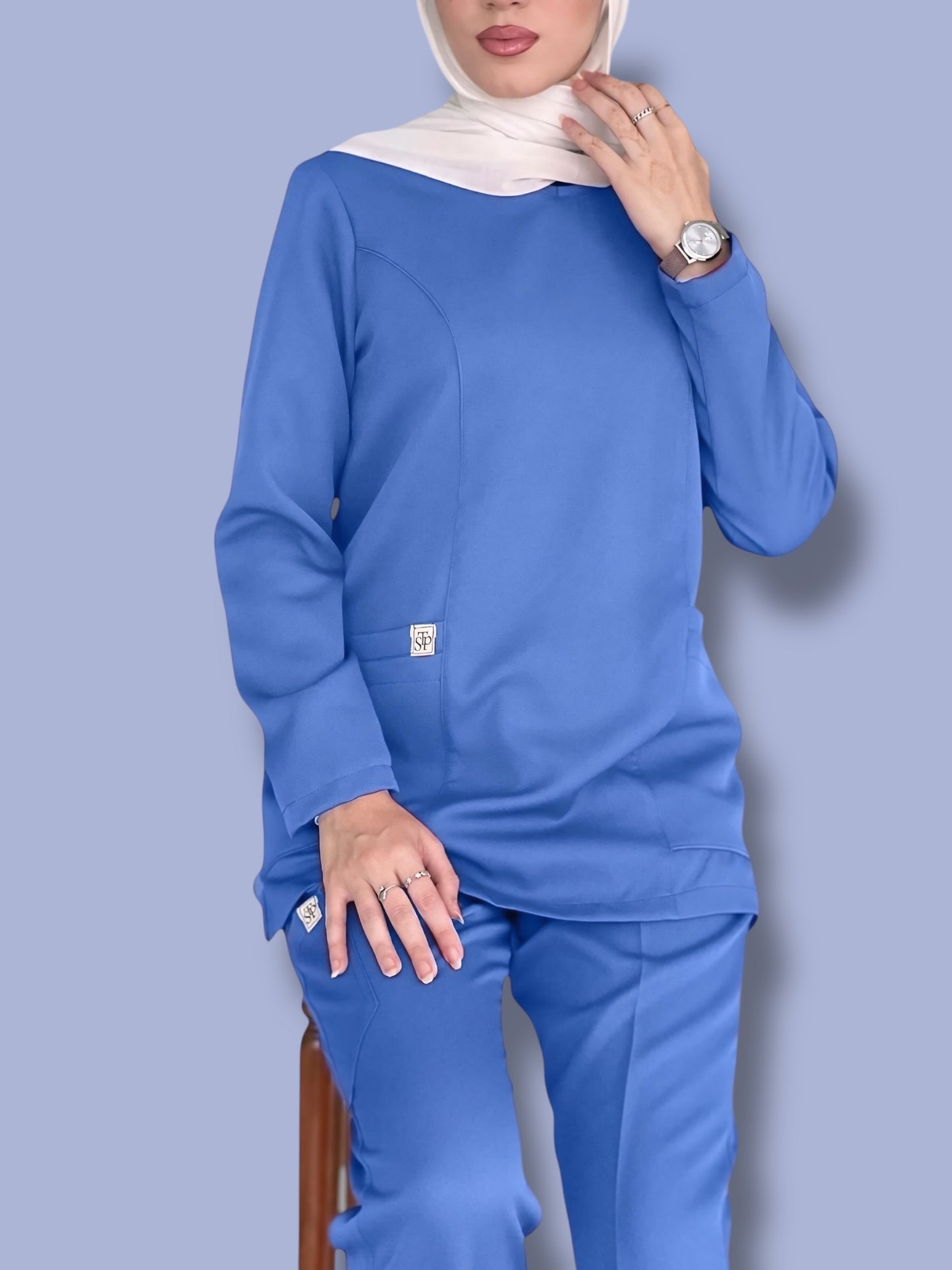 Surgical Blue Long Sleeves scrubs