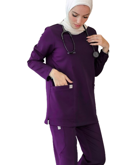 Grapy long sleeves scrubs