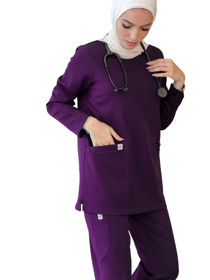 Grapy long sleeves scrubs