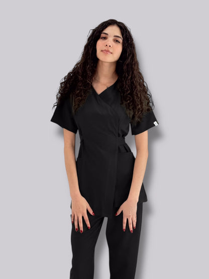 Black Wrap Scrubs