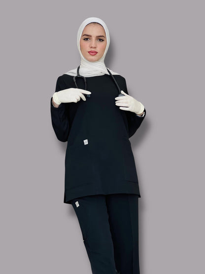 Black long sleeves scrubs