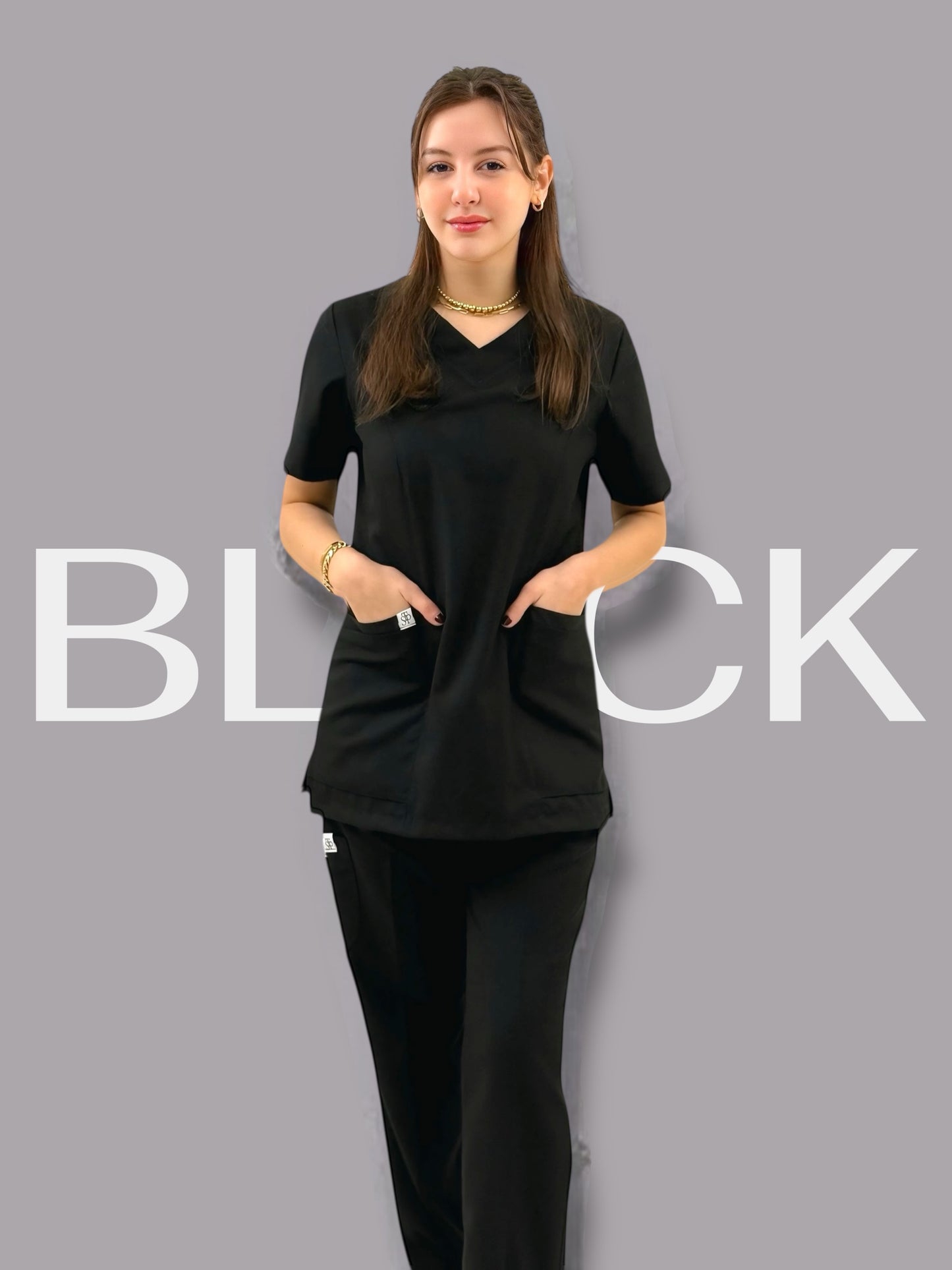 Black Classical+ scrubs