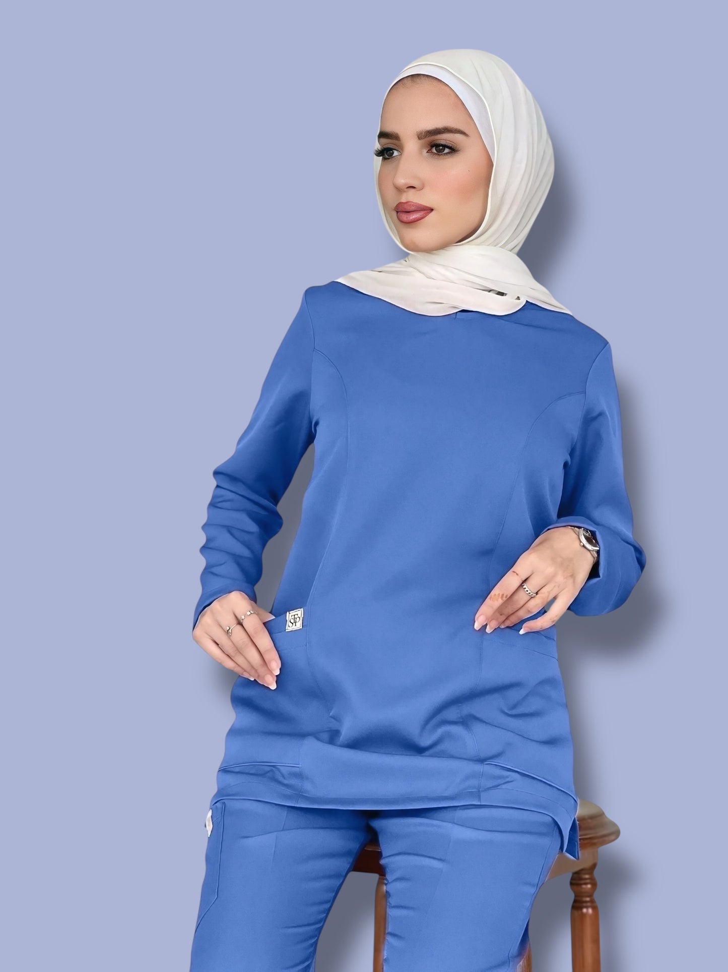 Surgical Blue Long Sleeves scrubs