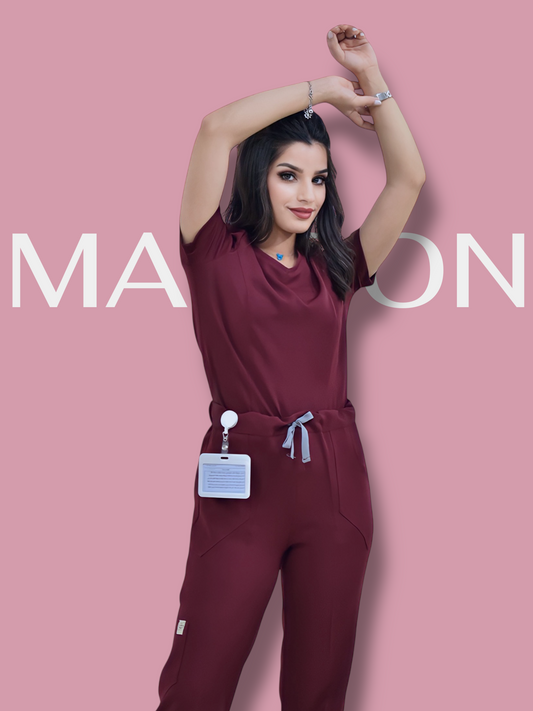 سكراب خمري بأكمام قصيرة