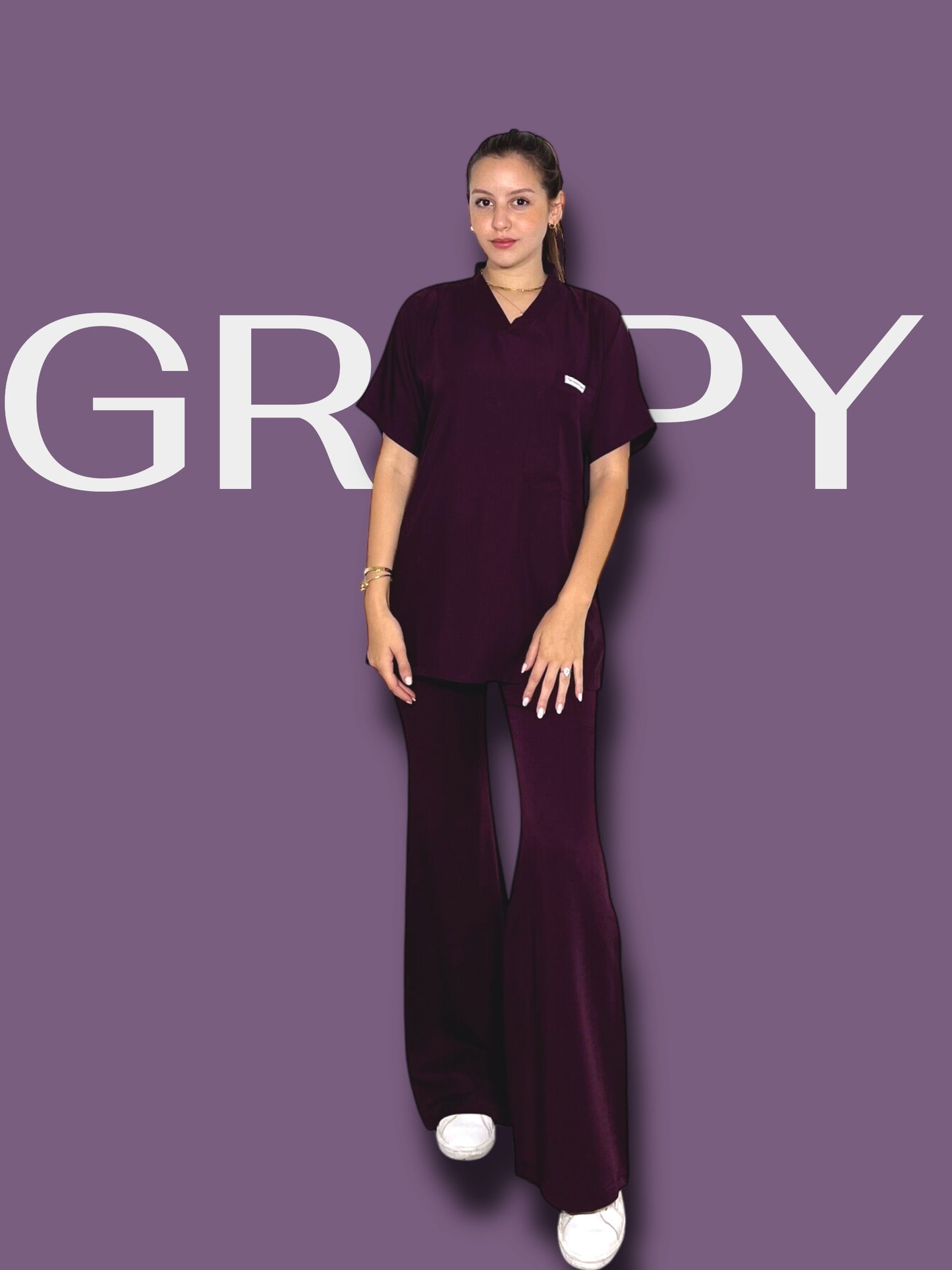 Grapy short sleeves effortless elegance line scrubs