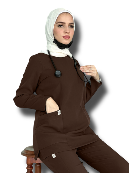 Brown Long Sleeves scrubs