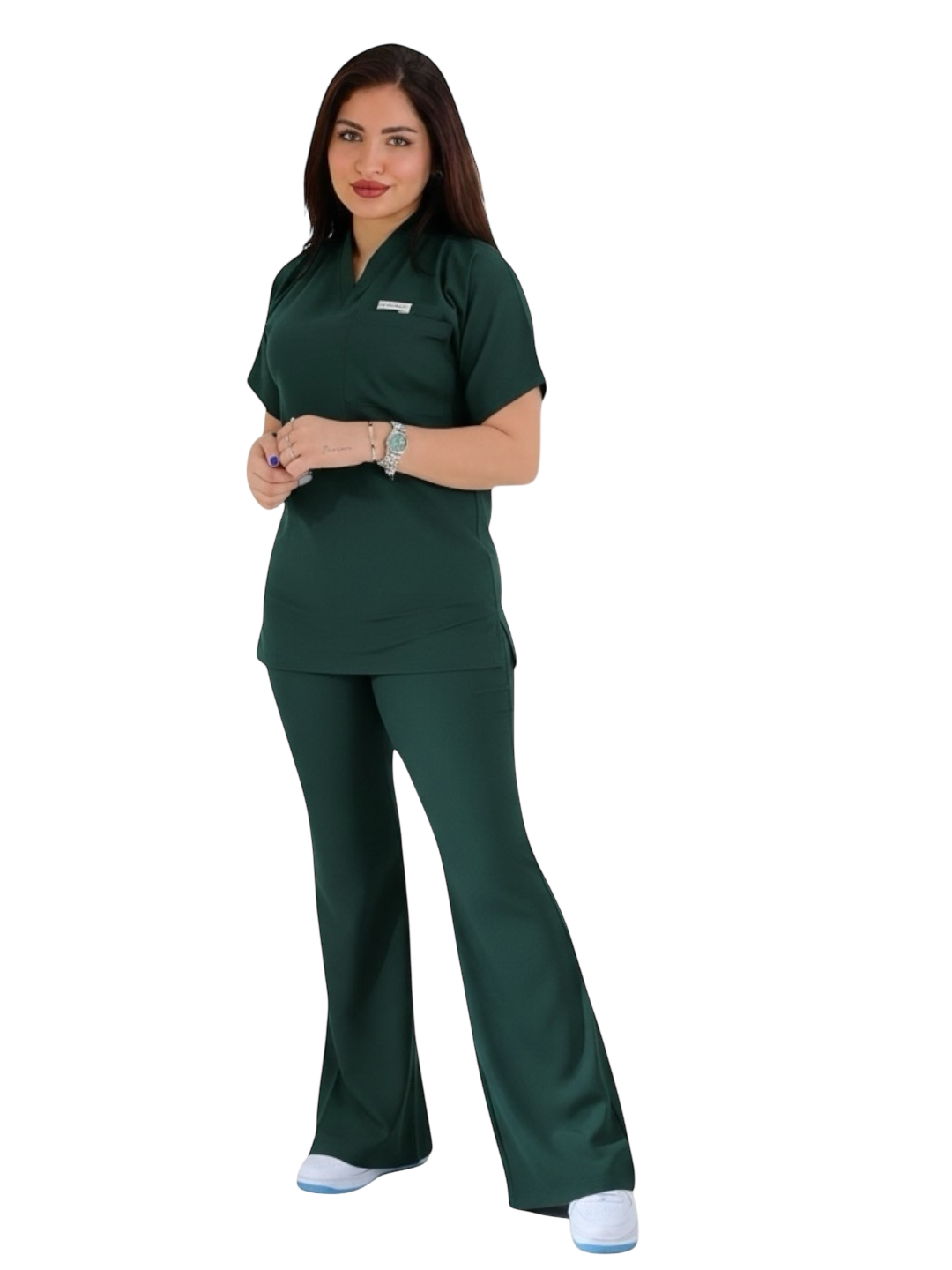 Dark Green effortless elegance line scrubs
