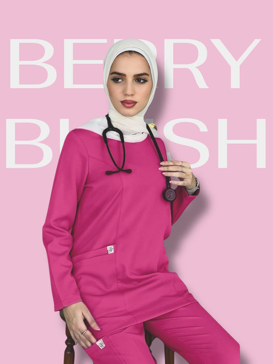 Berry Blush Long Sleeves scrubs