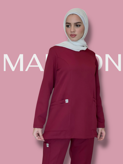 سكراب خمري بأكمام طويلة