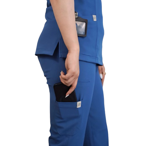 Azure blue scrubs