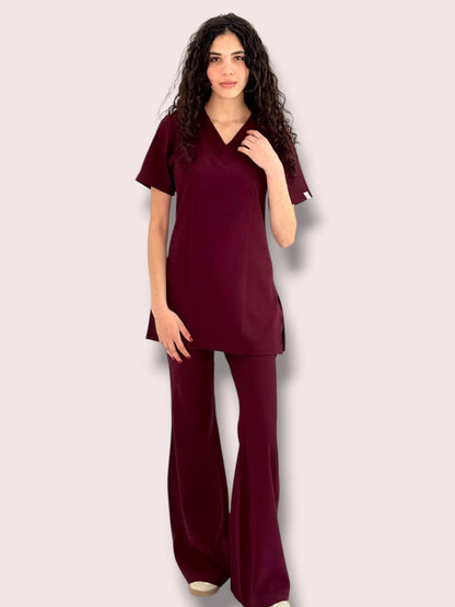 Burgundy Contour Scrubs
