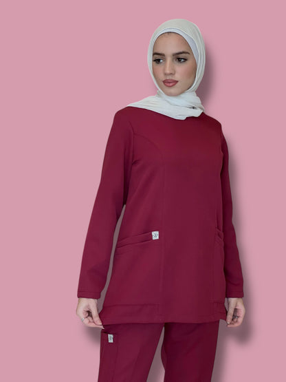 سكراب خمري بأكمام طويلة