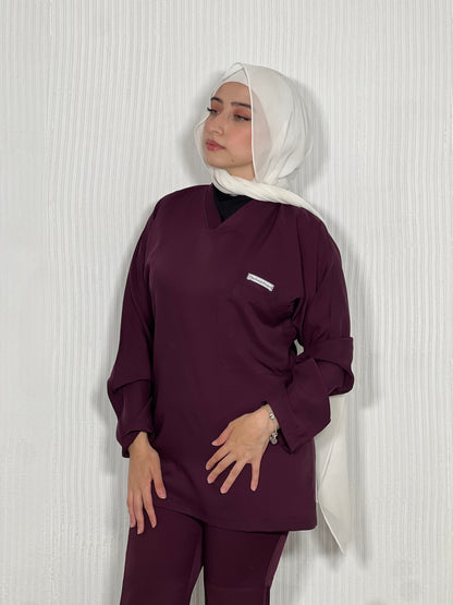 Grapy long sleeves effortless elegance line scrubs