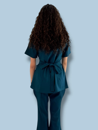 Caribbean Blue Wrap Scrubs
