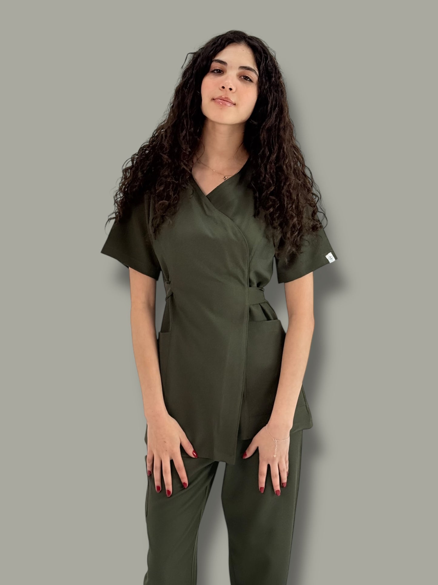 Terra Green Wrap Scrubs