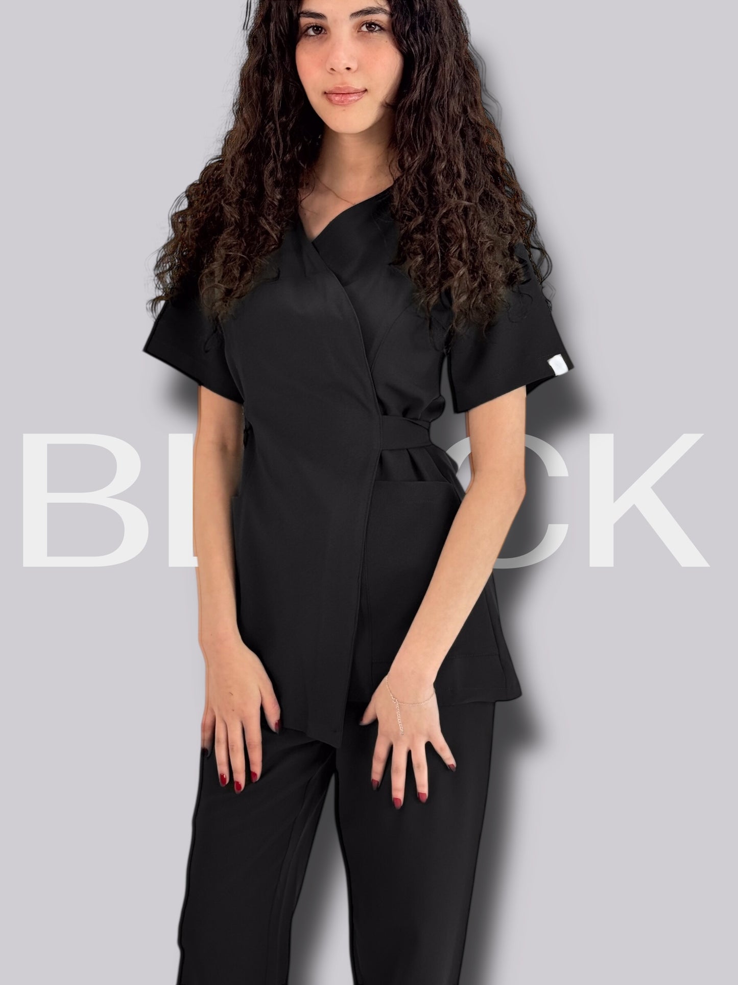 Black Wrap Scrubs