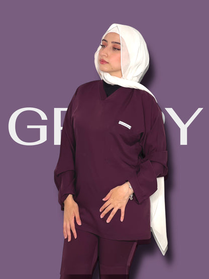 Grapy long sleeves effortless elegance line scrubs
