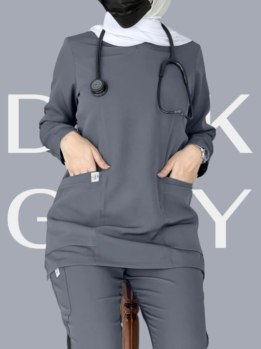 Dark Gray long sleeves scrubs