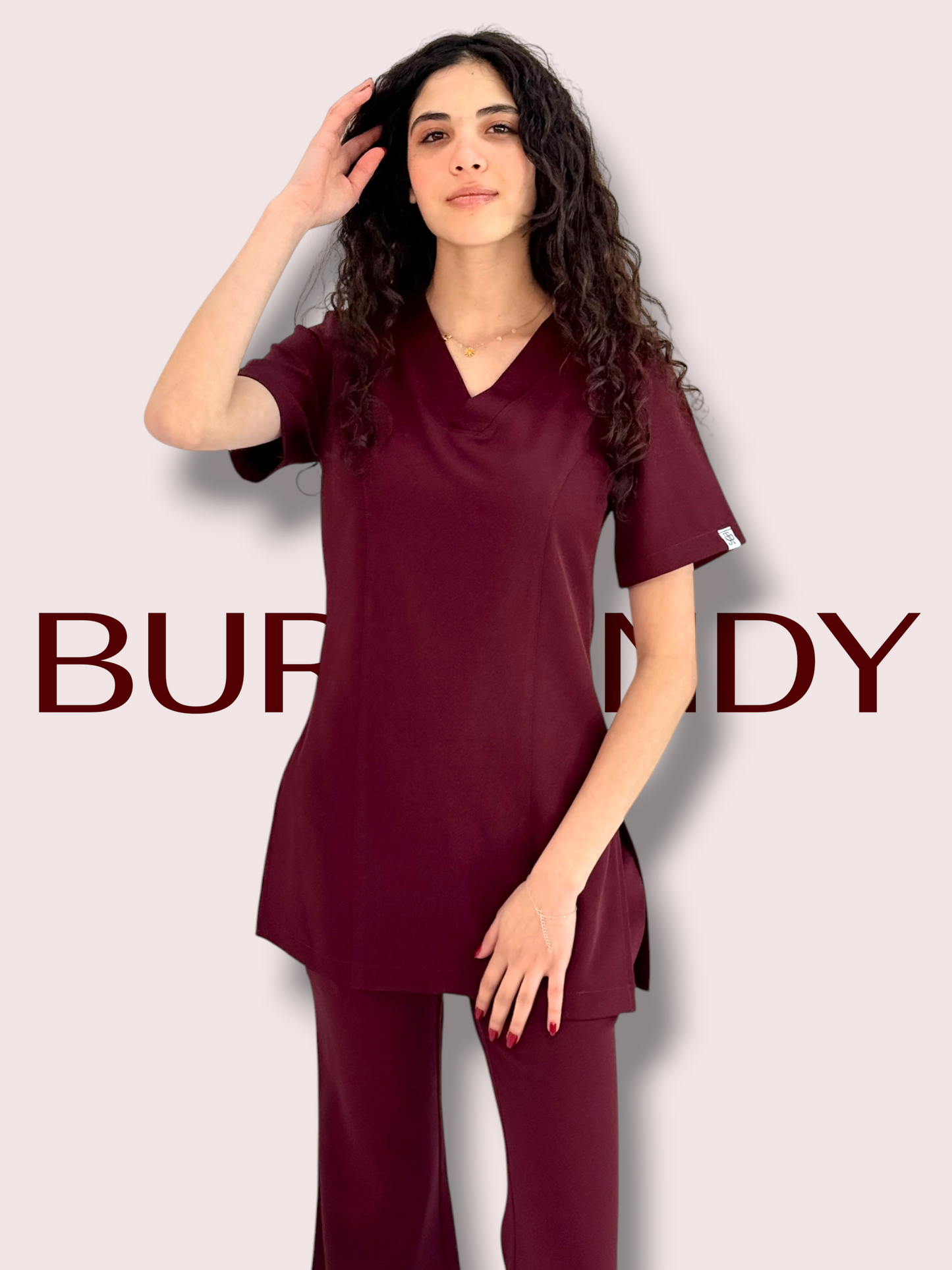 Burgundy Contour Scrubs
