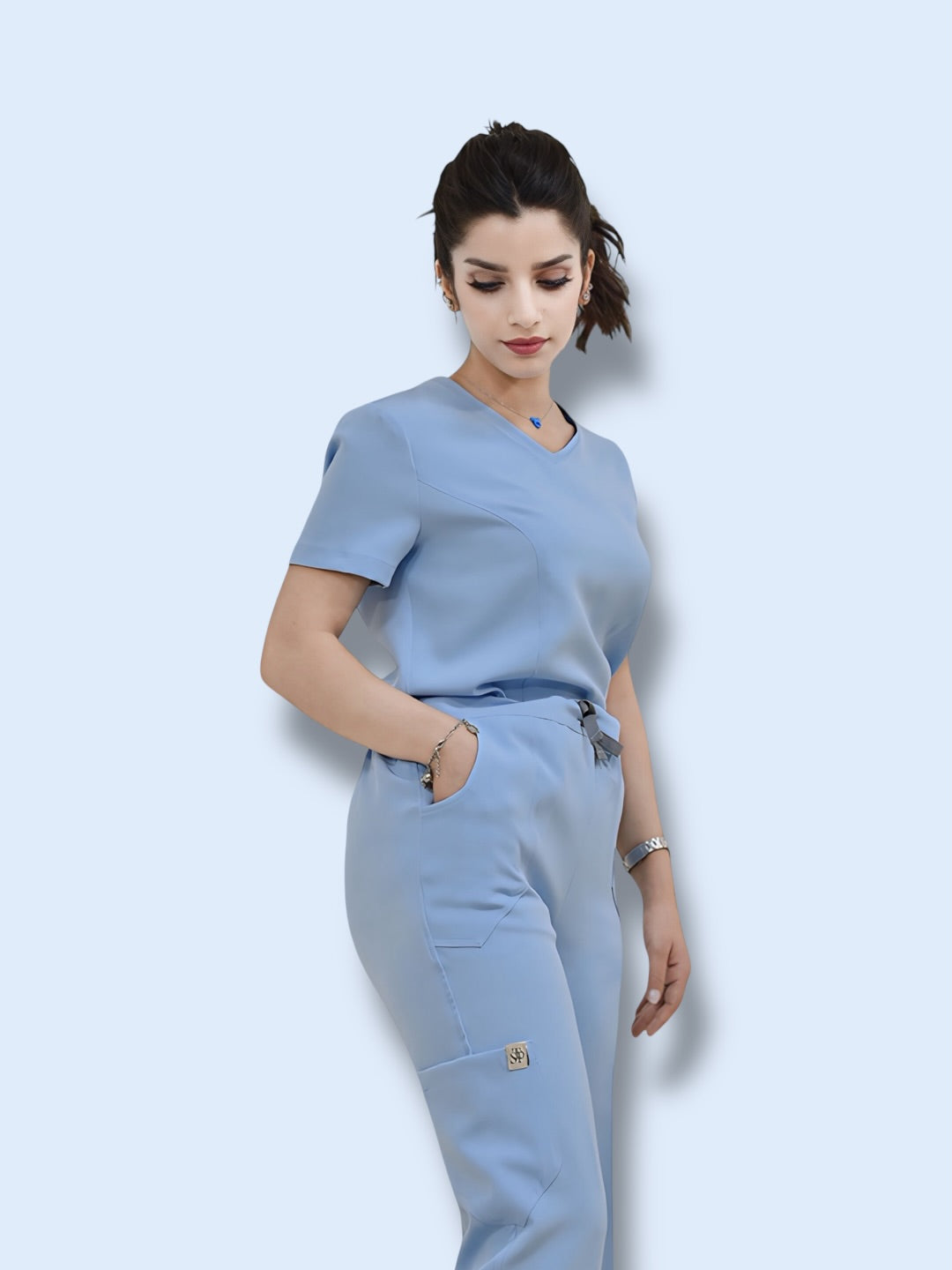 Baby blue scrubs