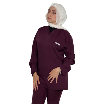 Grapy long sleeves effortless elegance line scrubs