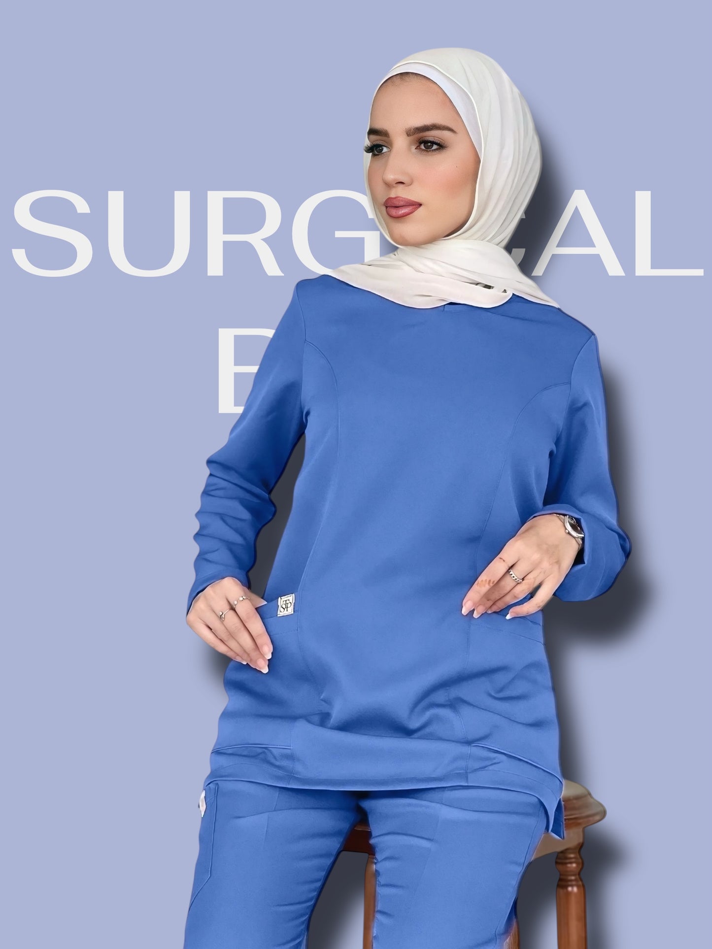 Surgical Blue Long Sleeves scrubs