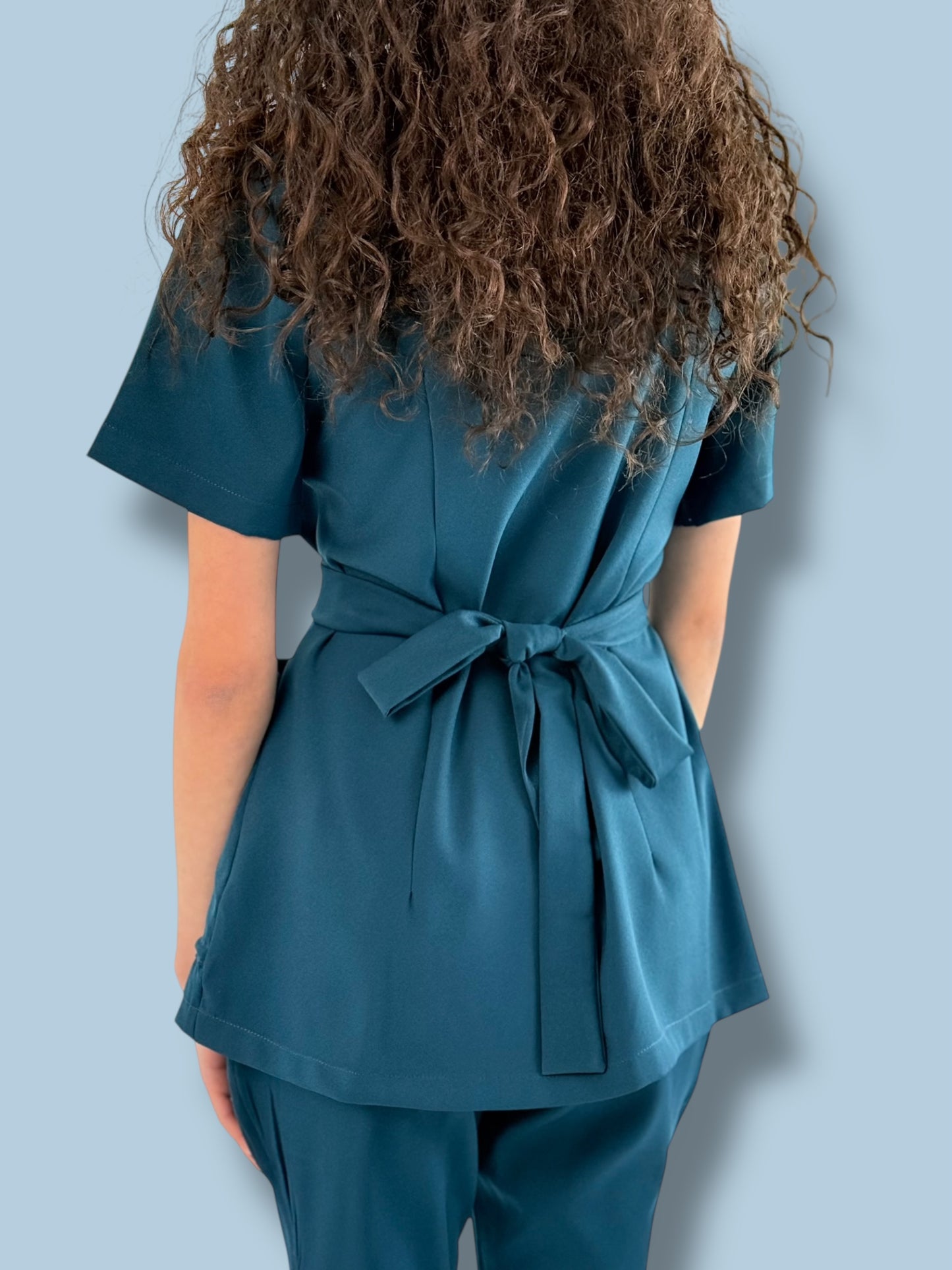 Caribbean Blue Wrap Scrubs