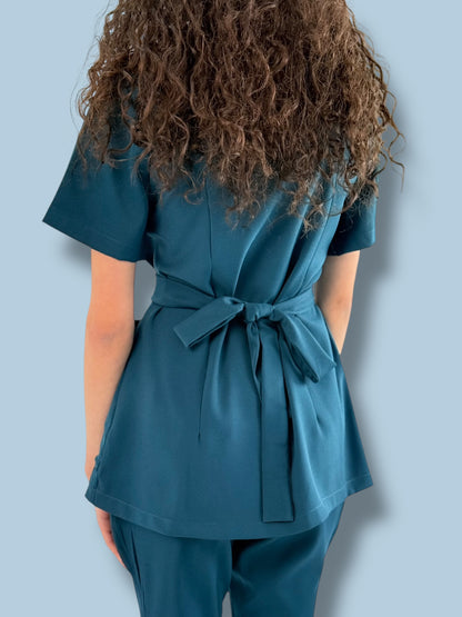 Caribbean Blue Wrap Scrubs