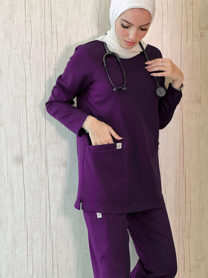 Grapy long sleeves scrubs