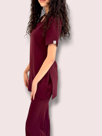 Burgundy Contour Scrubs