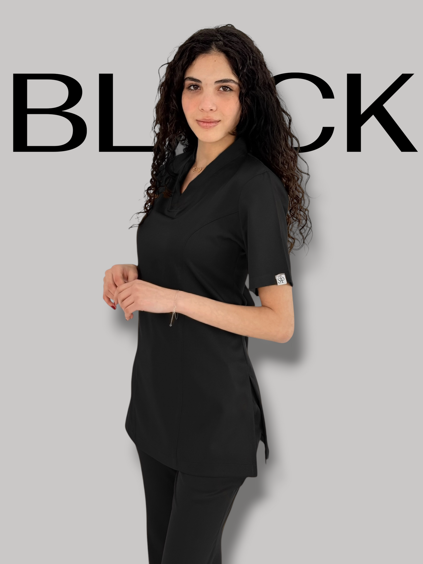 Black Contour Scrubs