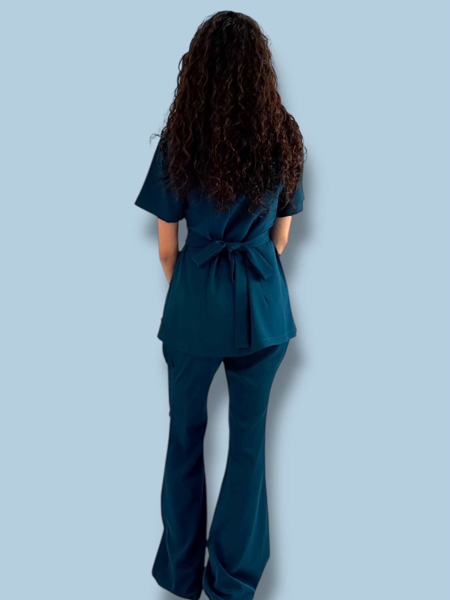 Caribbean Blue Wrap Scrubs