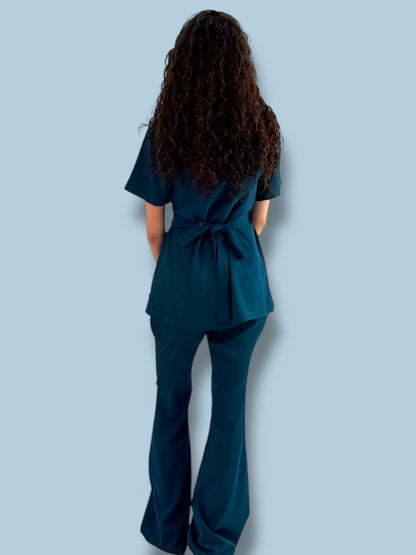 Caribbean Blue Wrap Scrubs