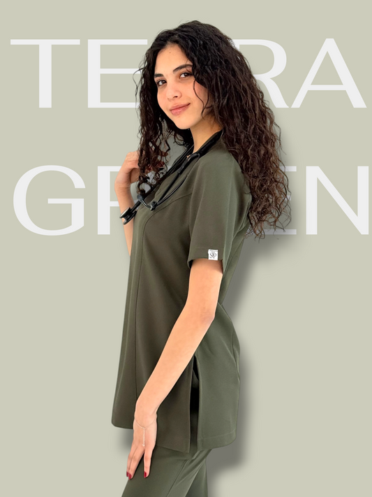 Terra Green Contour Scrubs