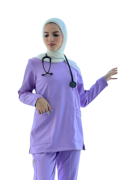 سكراب لافندر بأكمام طويلة