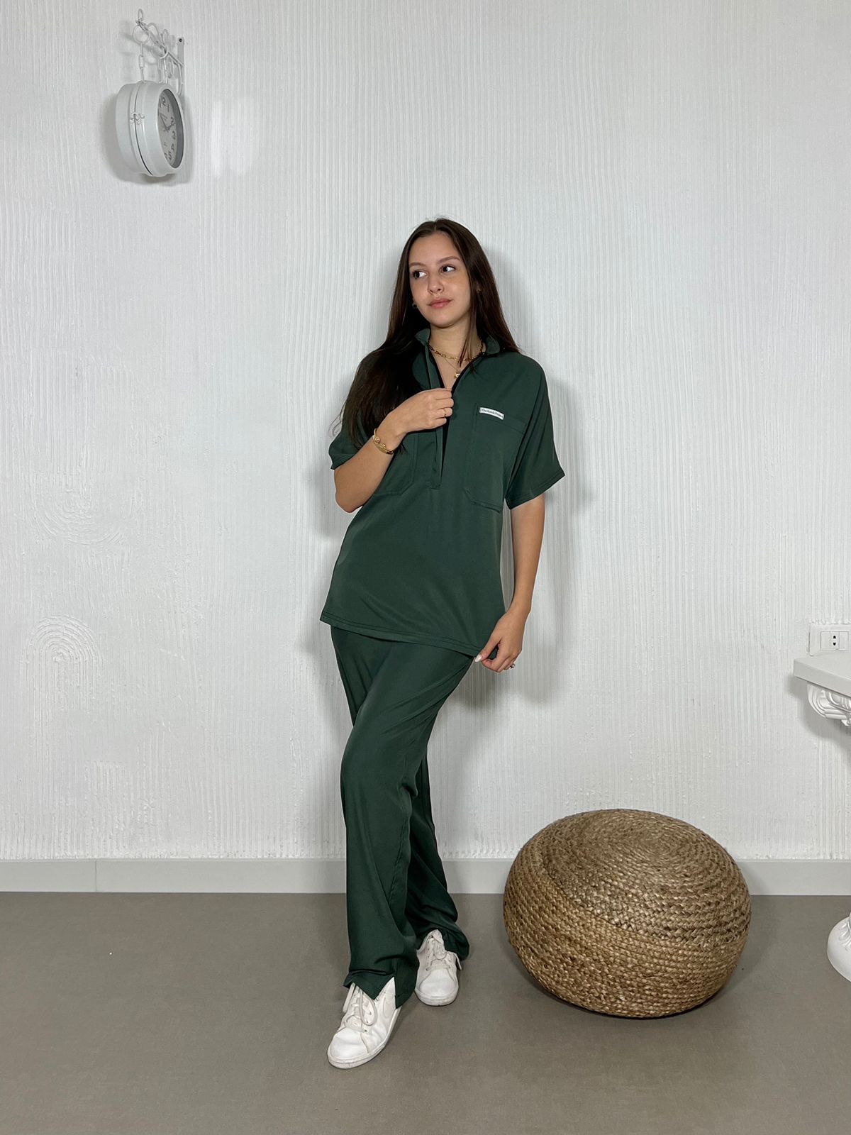 Army Green Pocket Perfection line scrubs