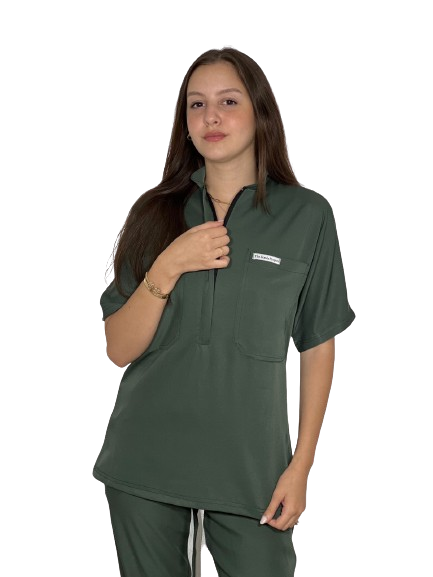 Army Green Pocket Perfection line scrubs