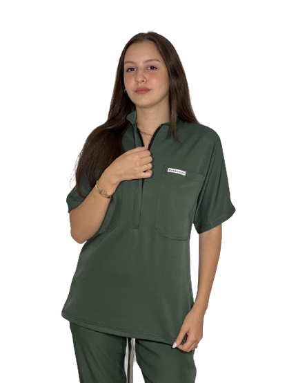 Army Green Pocket Perfection line scrubs